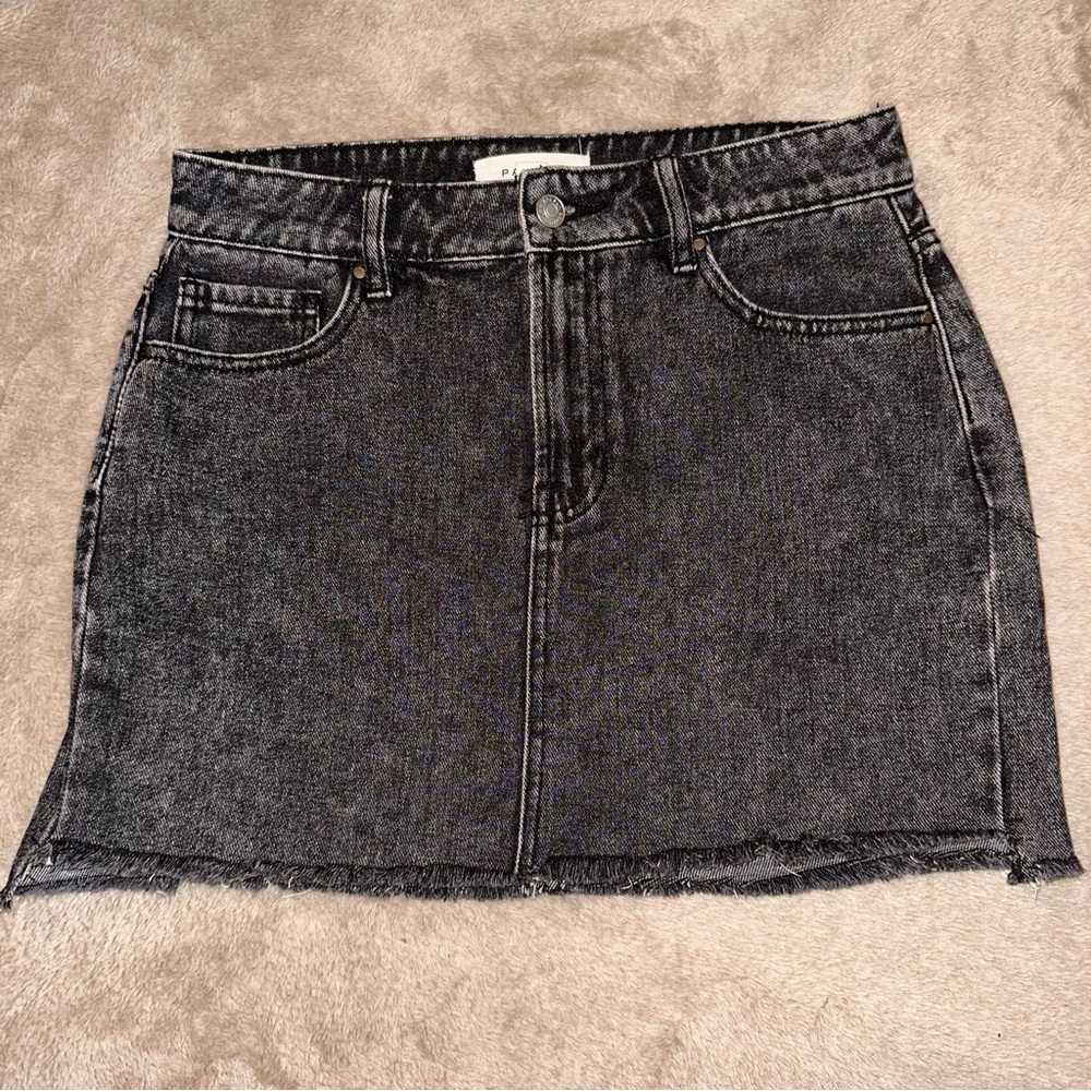 Pacsun Heathered black denim skirt